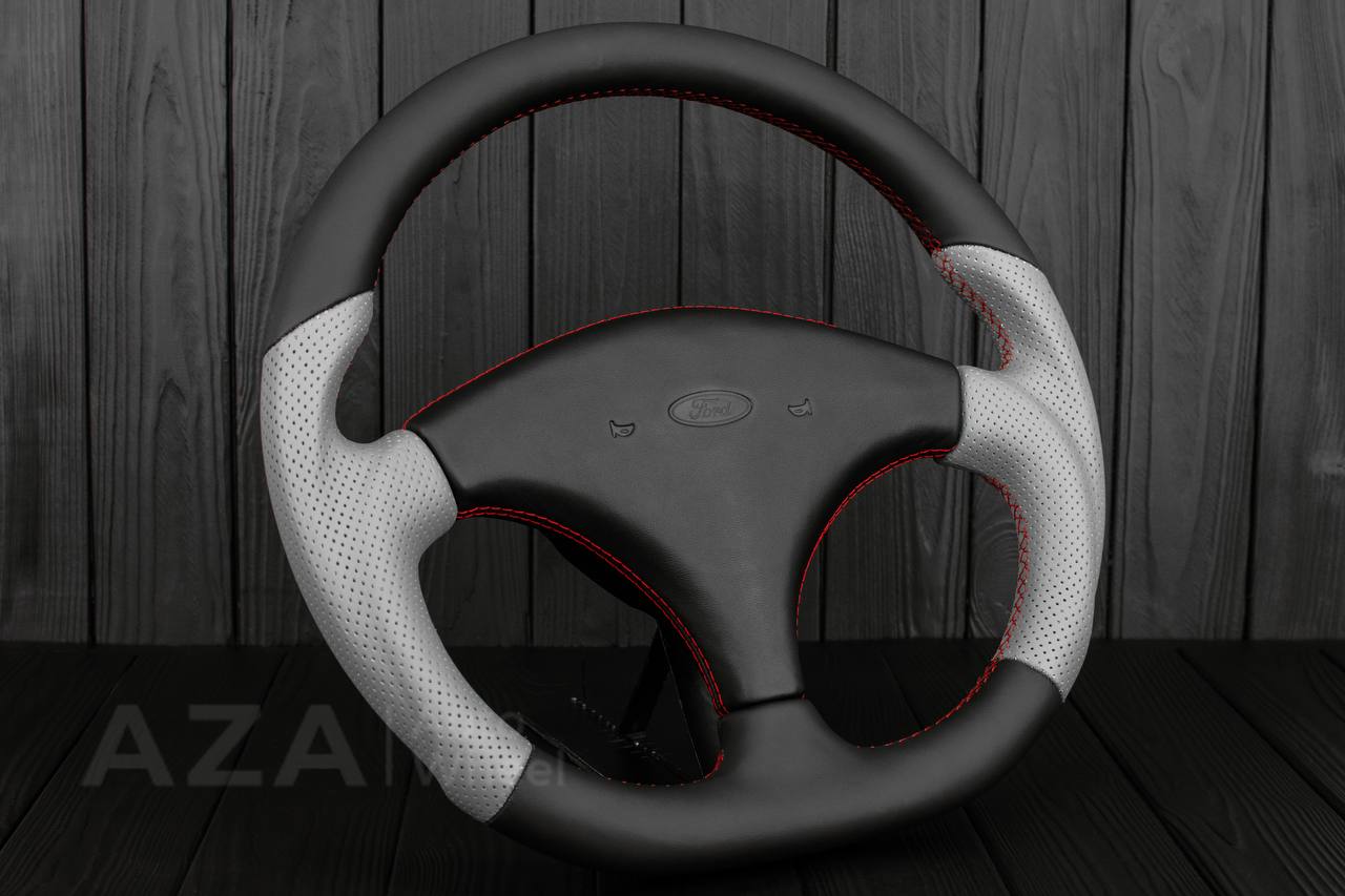 Steering wheel Ford Mustang Fox body SVO 1984-1986 Italian leather/Flat bottom - Image 4