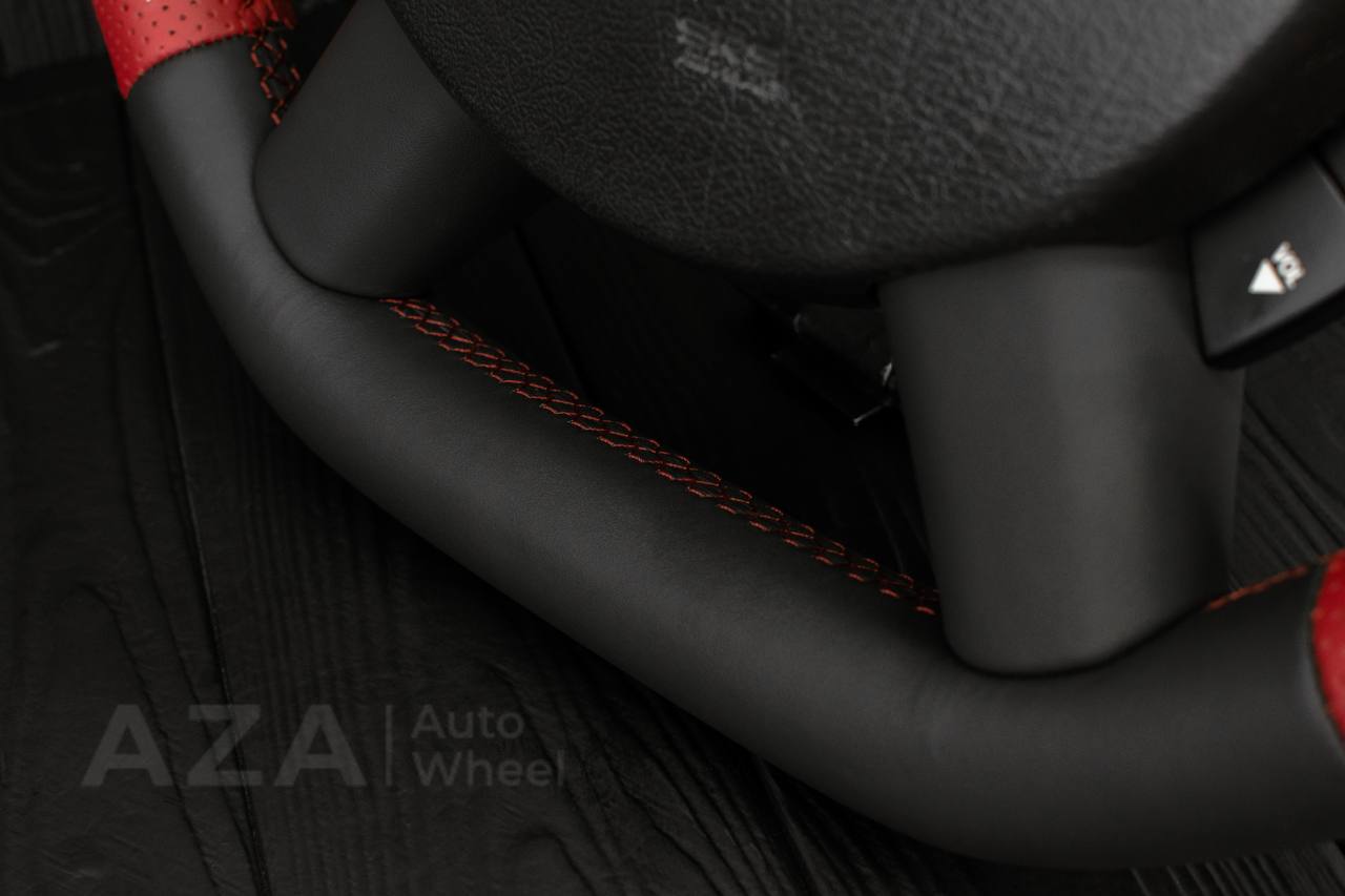 Steering wheel Pontiac GTO 2004-2006 Perforated RED leather sides - Image 6