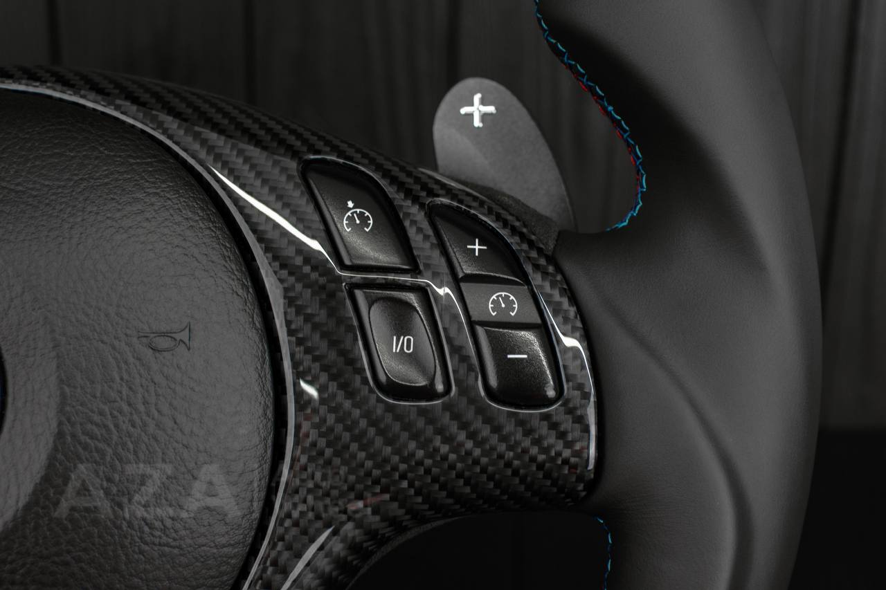 Steering wheel BMW E46 SMG Flat bottom /Carbon fiber trim/Alcantara+ Napa - Image 7