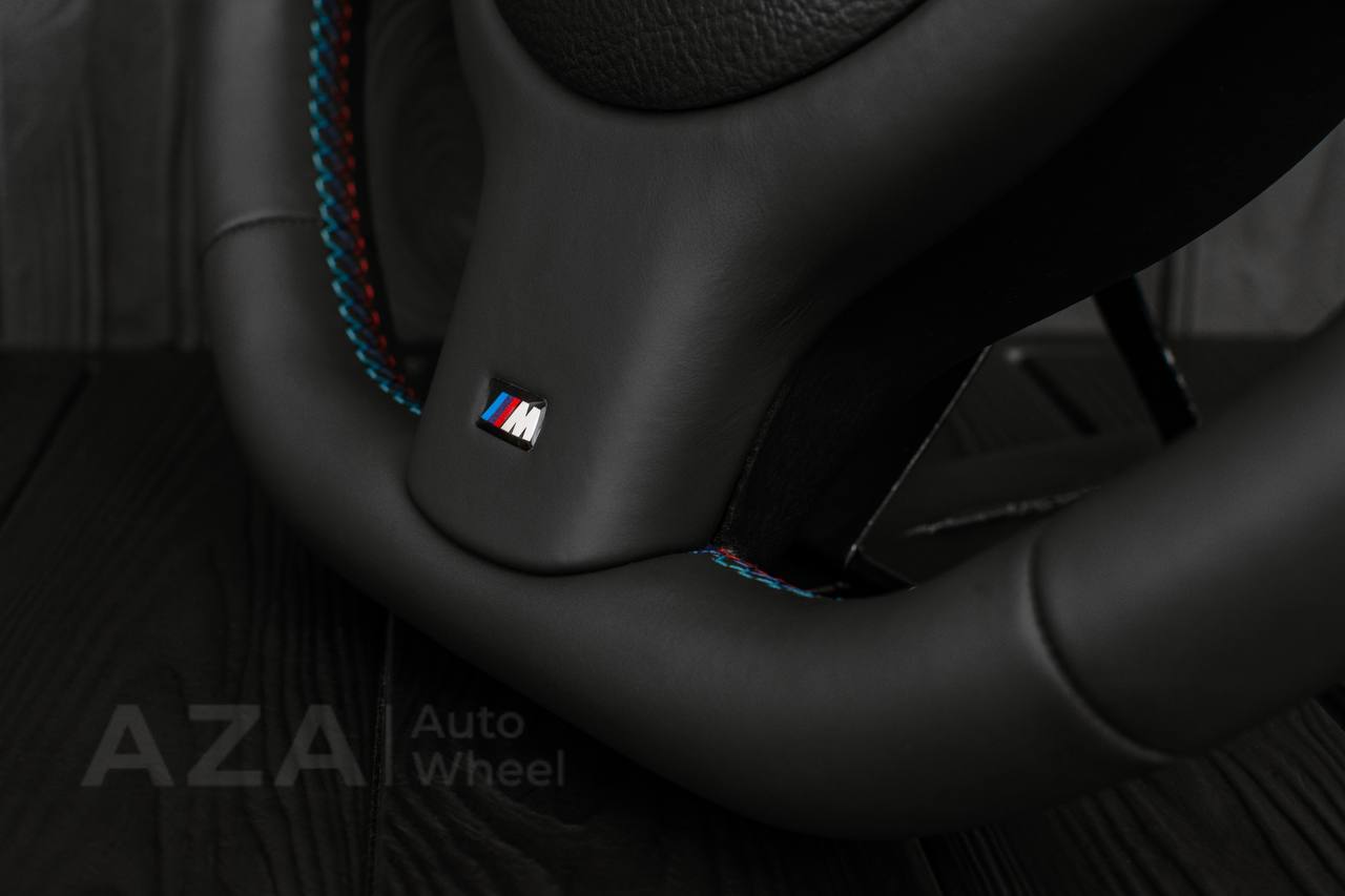 Steering wheel BMW E46/E39 Smooth Napa leather/Red stripe - Image 5