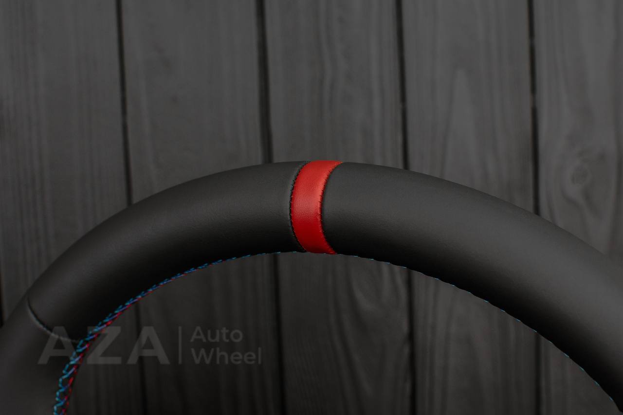 Steering wheel BMW E46/E39 Smooth Napa leather/Red stripe - Image 7