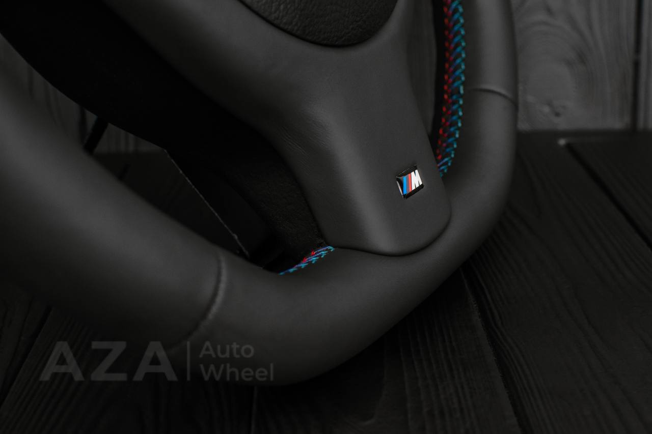Steering wheel BMW E46/E39 Smooth Napa leather/Red stripe - Image 10