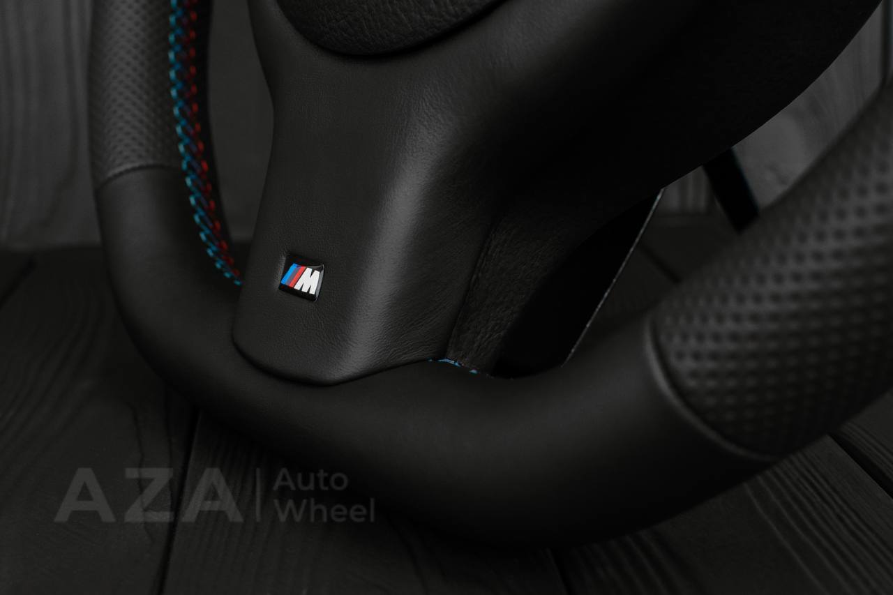 Steering wheel BMW E46/E39 Smooth Napa leather/Perforated/Blue stripe - Image 7