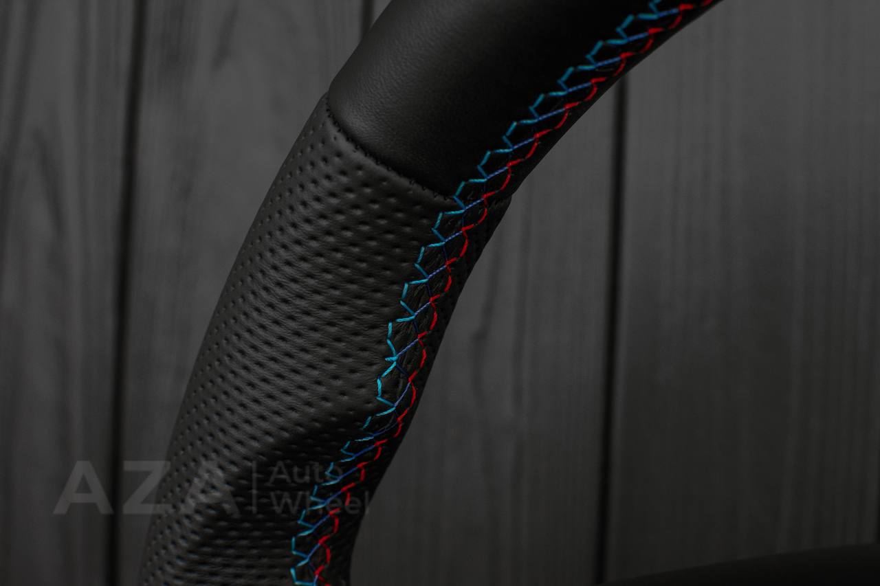 Steering wheel BMW E46/E39 Smooth Napa leather/Perforated/Blue stripe - Image 11