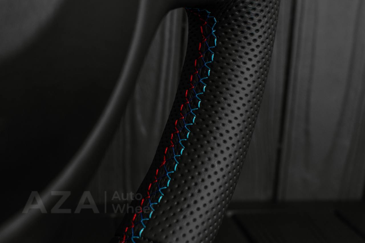 Steering wheel BMW E46/E39 Smooth Napa leather/Perforated/Blue stripe - Image 12