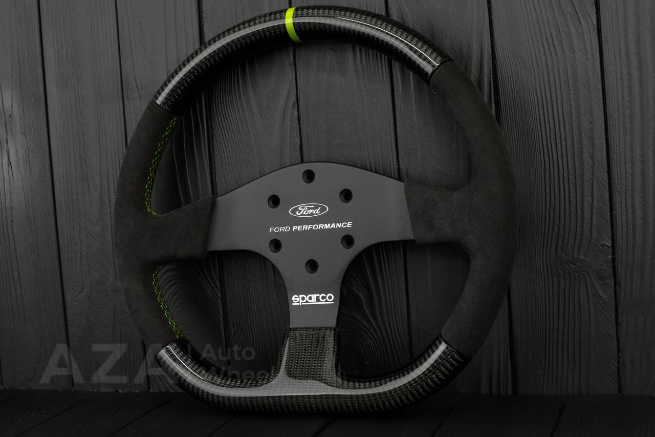 Steering Wheel Ford Performance Off-Road Real carbon fiber/Alcantara/LIME details (can be any color)