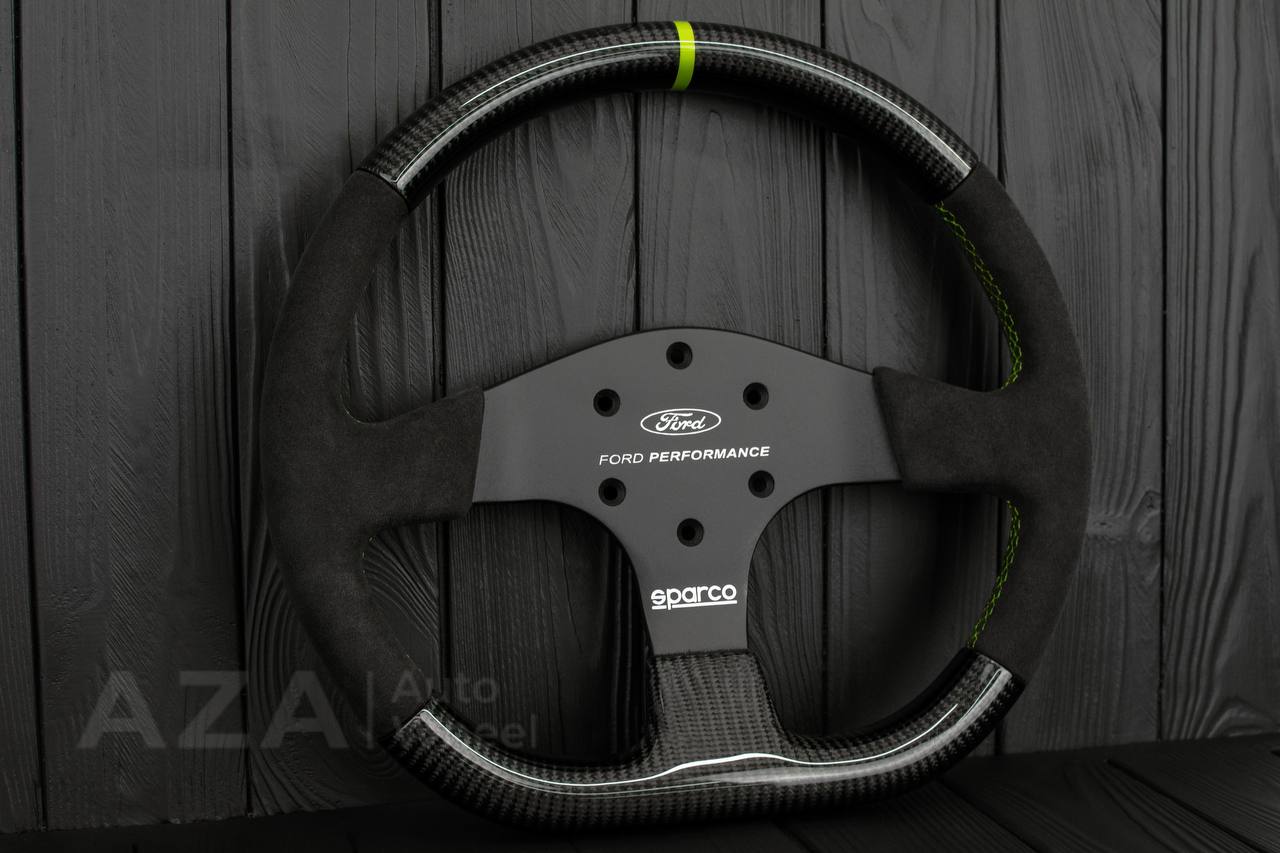 Steering Wheel Ford Performance Off-Road Real carbon fiber/Alcantara/LIME details (can be any color) - Image 3