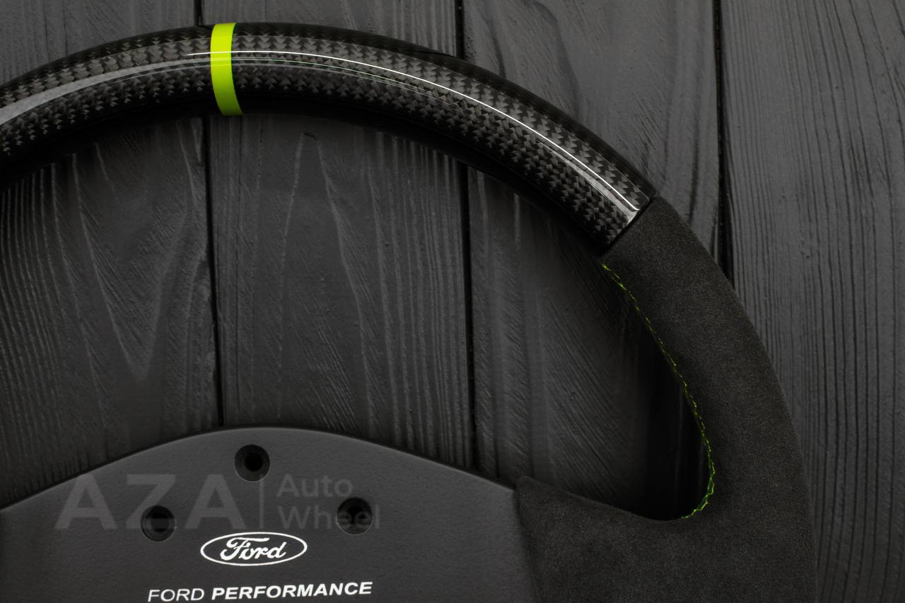 Steering Wheel Ford Performance Off-Road Real carbon fiber/Alcantara/LIME details (can be any color) - Image 4