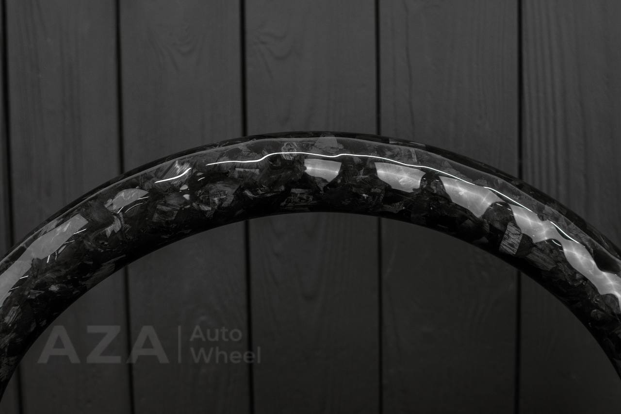 Steering wheel Ford F150 Lightning /F250/F350/Bronco 1992-1996 Custom Flat bottom Forged Carbon/Perforated leather - Image 11