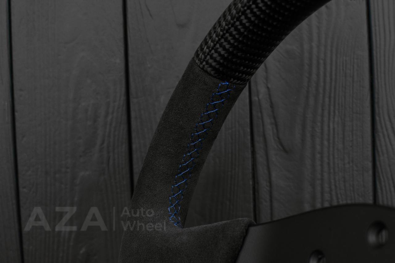 Ford Performance Off-Road Steering Wheel Real carbon fiber/Alcantara/Light blue details (can be any color) - Image 9
