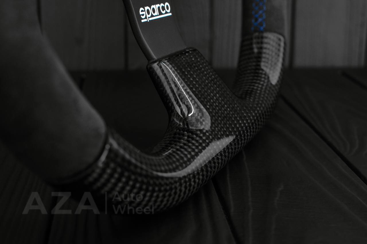 Ford Performance Off-Road Steering Wheel Real carbon fiber/Alcantara/Light blue details (can be any color) - Image 11