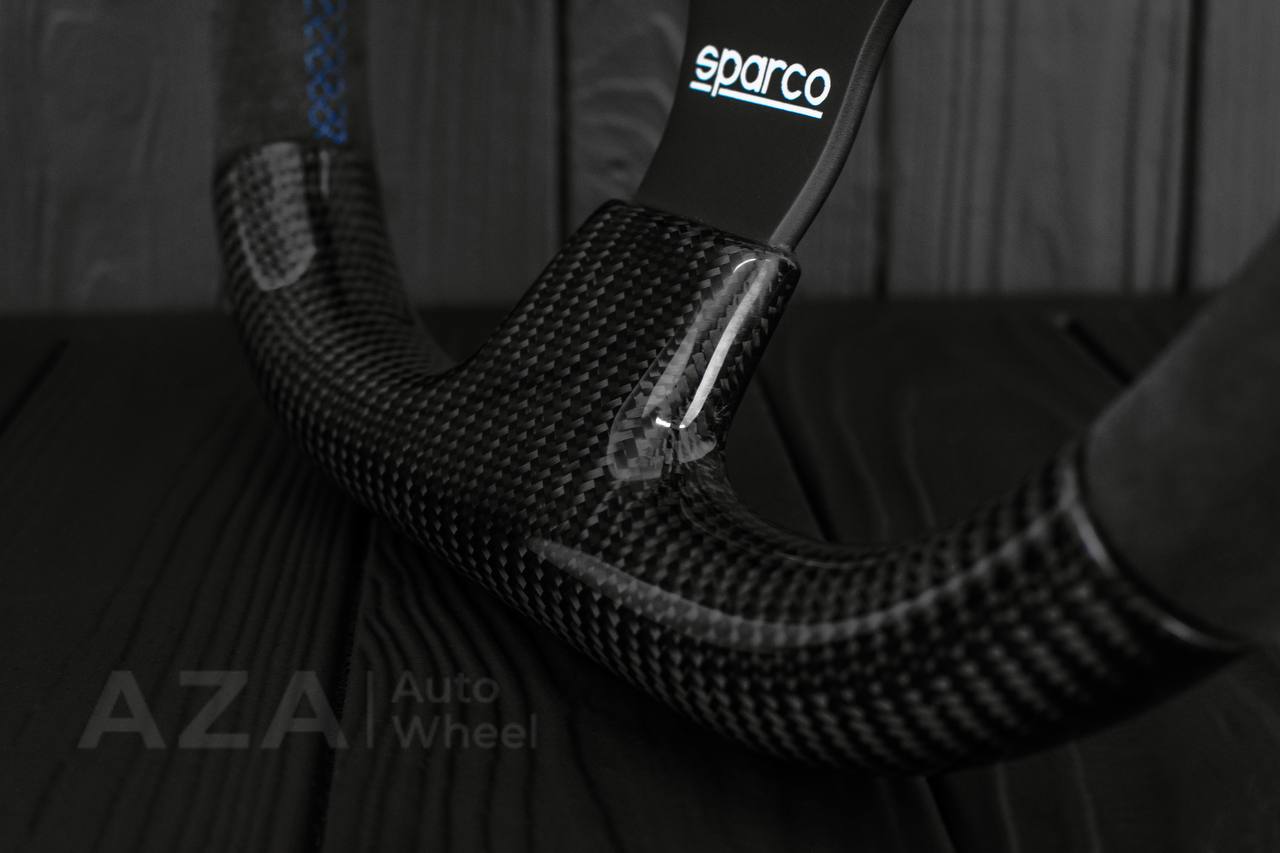 Ford Performance Off-Road Steering Wheel Real carbon fiber/Alcantara/Light blue details (can be any color) - Image 12