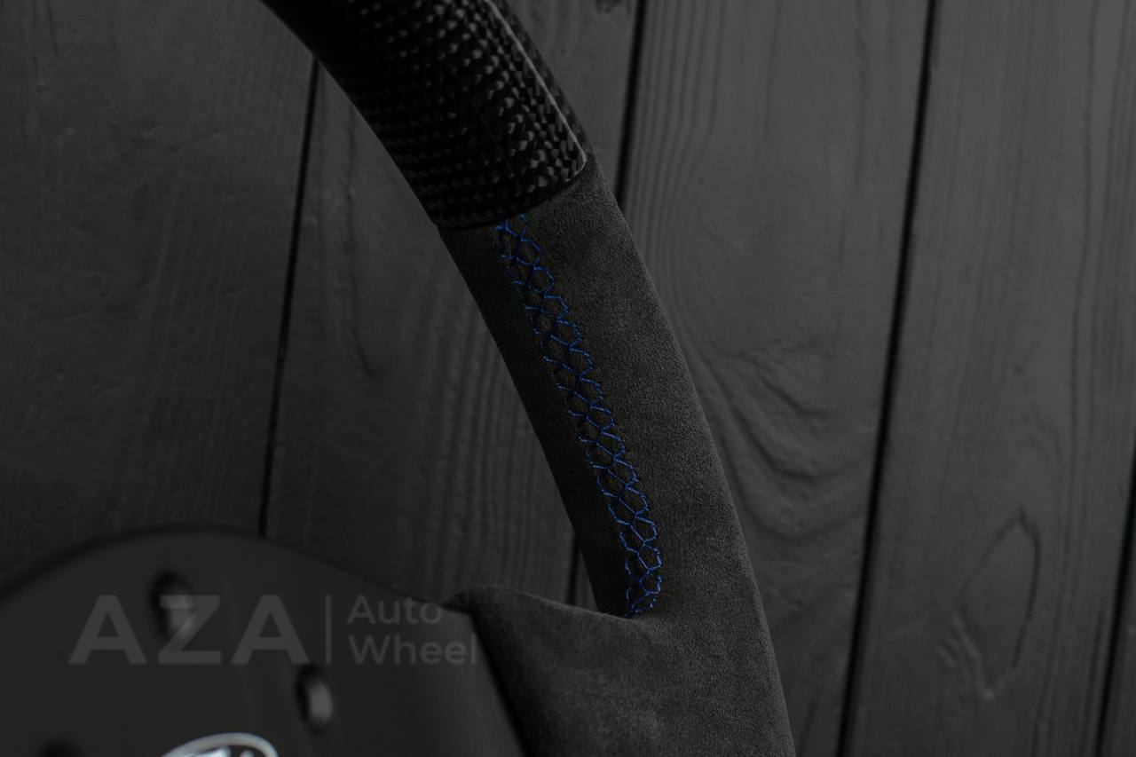 Ford Performance Off-Road Steering Wheel Real carbon fiber/Alcantara/Light blue details (can be any color) - Image 15