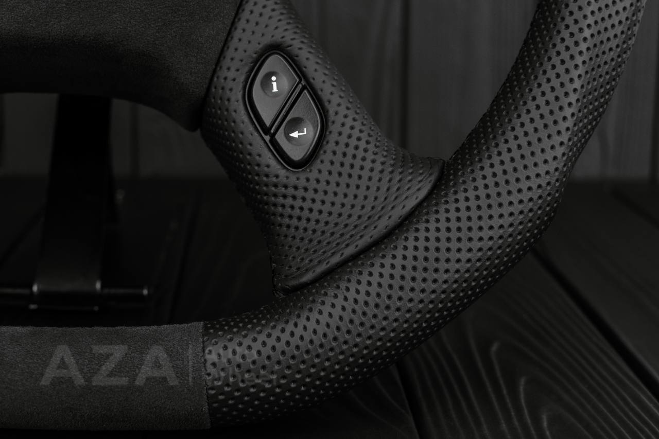 Steering wheel GM, Silverado, Sierra, Yukon, H2, Trailblazer (2003+) Alcantara/Leather/SS cover - Image 9