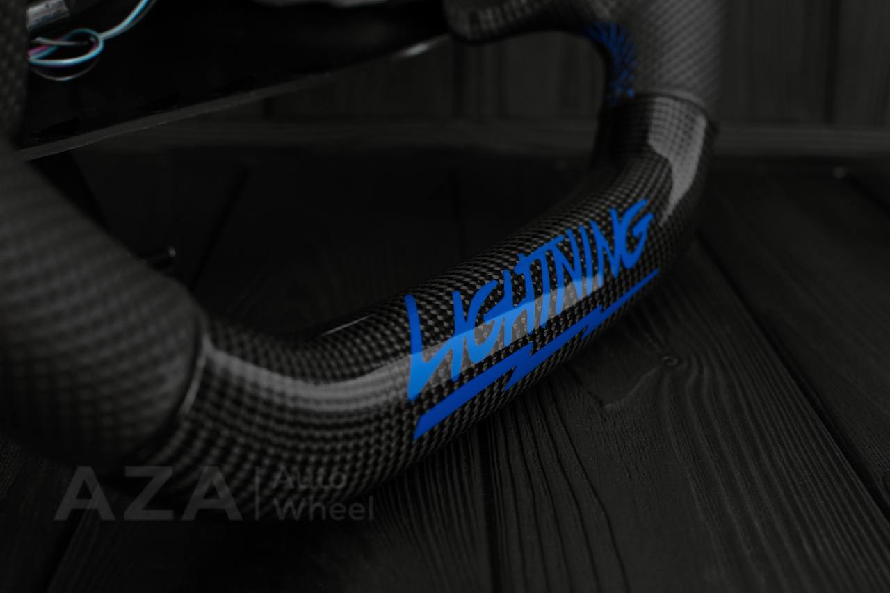 Steering wheel Ford F150/Bronco 1992-1996 (can be any color stripe and stitch) Carbon fiber/Perforated leather/ - Image 7