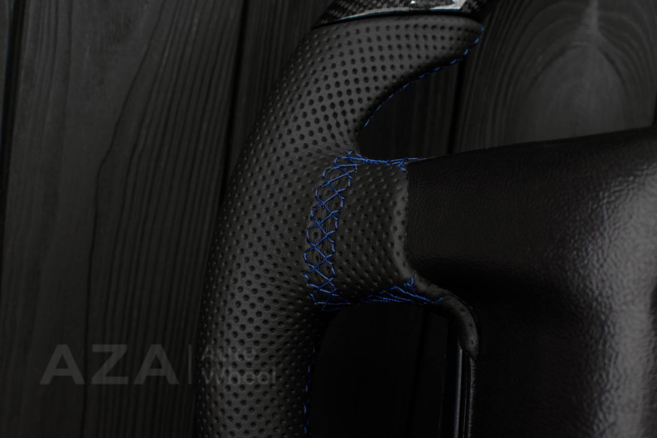 Steering wheel Ford F150/Bronco 1992-1996 (can be any color stripe and stitch) Carbon fiber/Perforated leather/ - Image 15