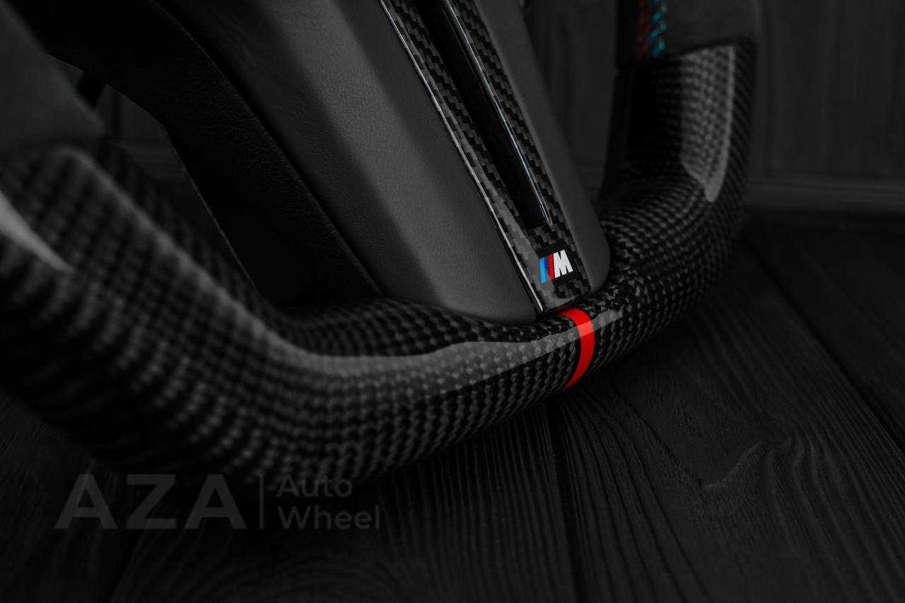 Steering wheel 2017+ BMW F90 M5 G80 M3 M4 M8 X5M X6M X3M X4M Jet style, Car show dessign Carbon fiber/Alcantara (drivers assist+heated) - Image 8