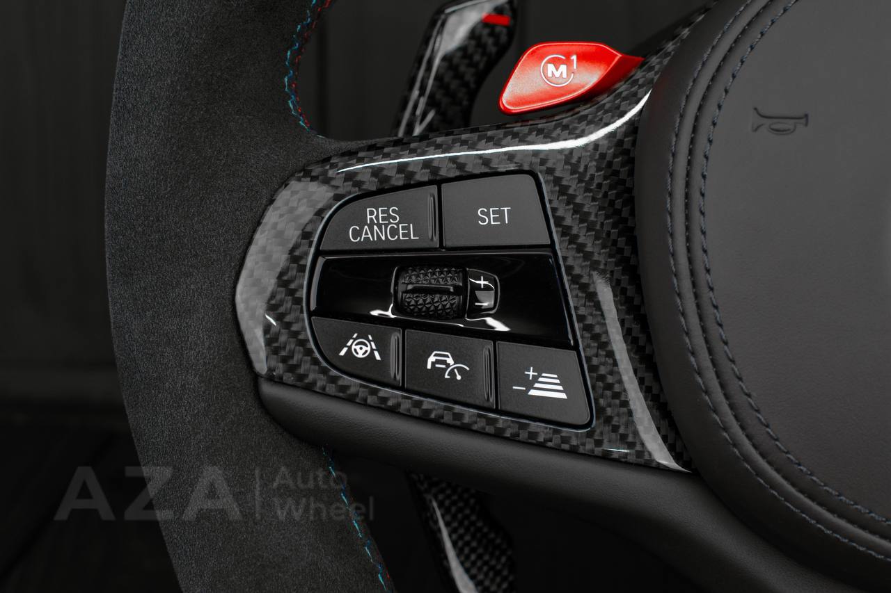 Steering wheel 2017+ BMW F90 M5 G80 M3 M4 M8 X5M X6M X3M X4M Jet style, Car show dessign Carbon fiber/Alcantara (drivers assist+heated) - Image 10