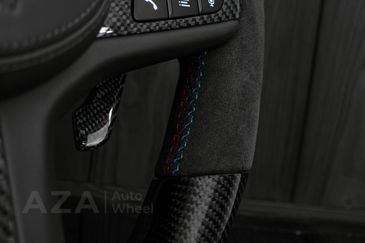 Steering wheel 2017+ BMW F90 M5 G80 M3 M4 M8 X5M X6M X3M X4M Jet style, Car show dessign Carbon fiber/Alcantara (drivers assist+heated) - Image 13