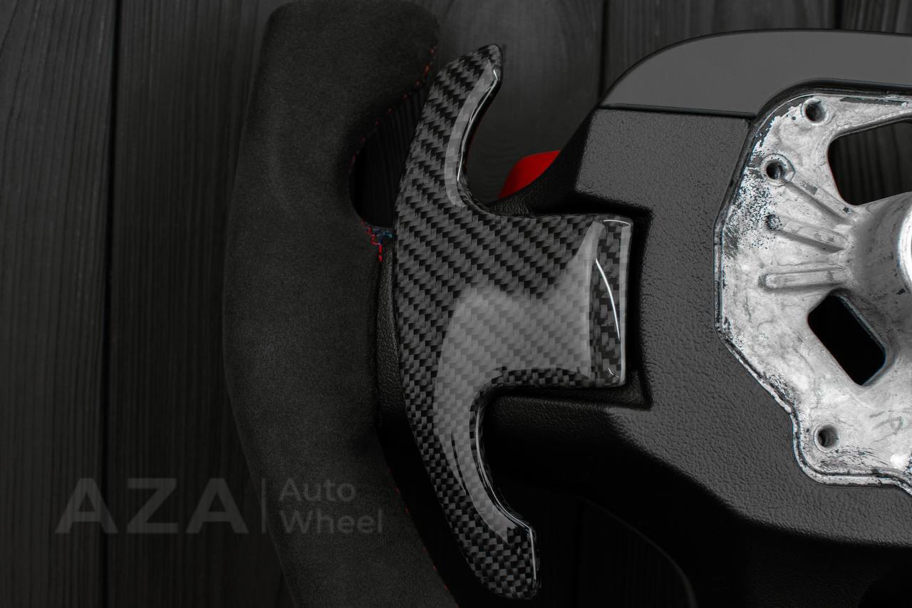 Steering wheel 2017+ BMW F90 M5 G80 M3 M4 M8 X5M X6M X3M X4M Jet style, Car show dessign Carbon fiber/Alcantara (drivers assist+heated) - Image 14