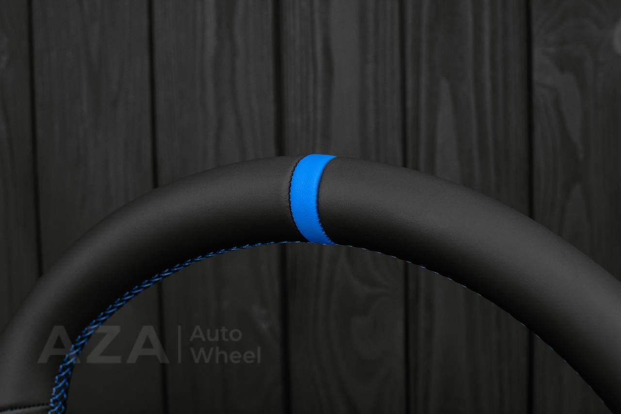 Steering wheel Ford F150/F250/F350 97-2007 Napa/Perforated leather/LIGHT Blue DETAILS - Image 10