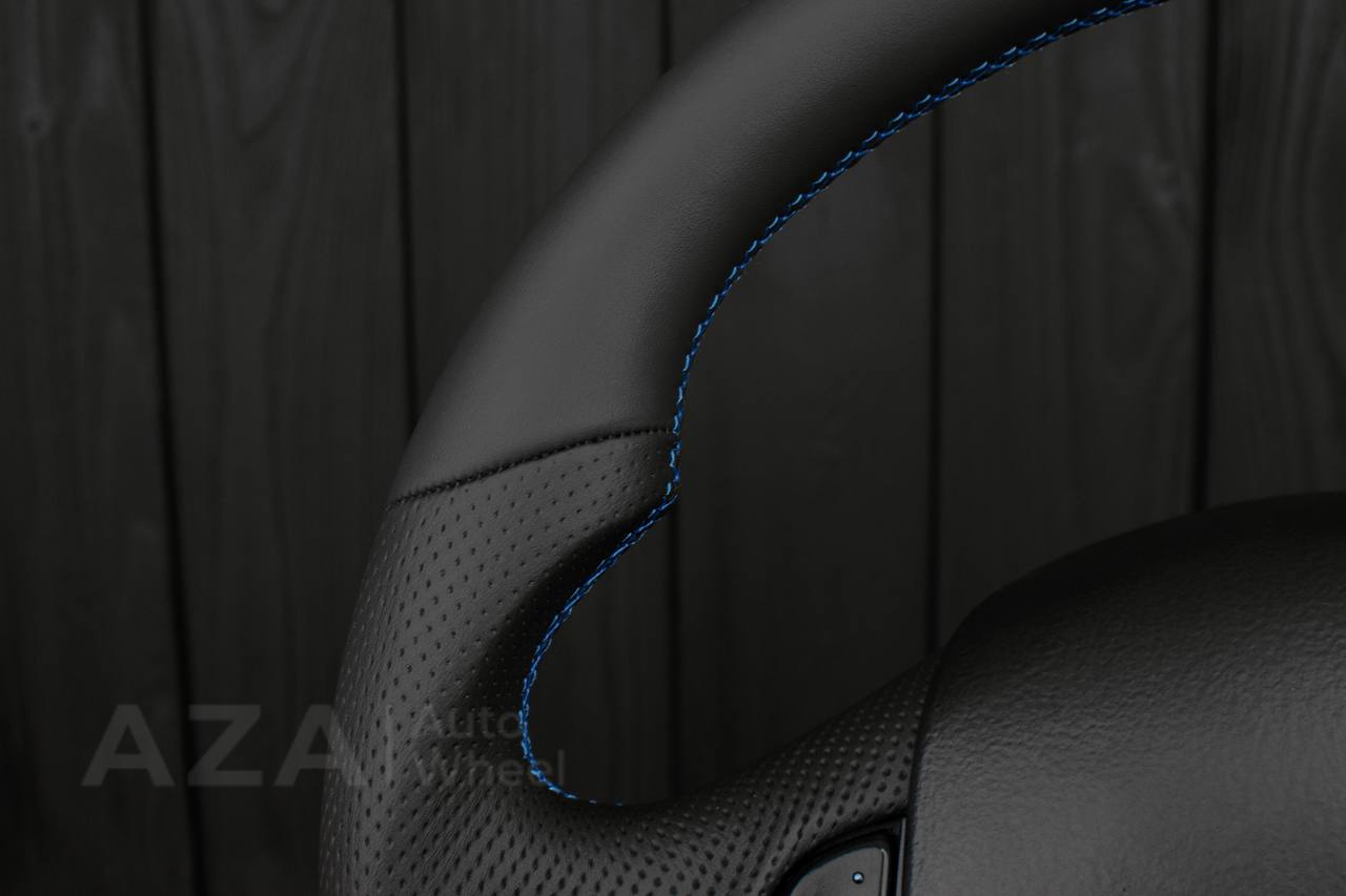 Steering wheel Ford F150/F250/F350 97-2007 Napa/Perforated leather/LIGHT Blue DETAILS - Image 14