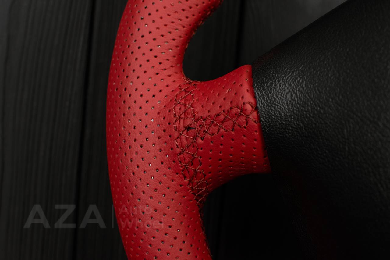 Steering wheel Corvette C5 Reduced diameter Carbon fiber/Red leather - Image 14
