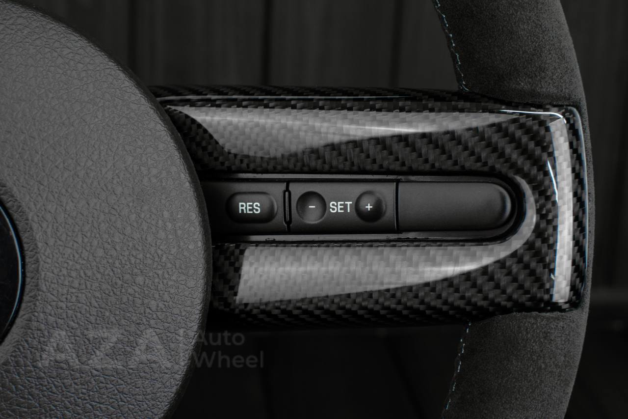 Steering Wheel Ford Mustang/GT/Shelby GT500 Carbon fiber/Napa/Alcantara/Blue stripe - Image 13