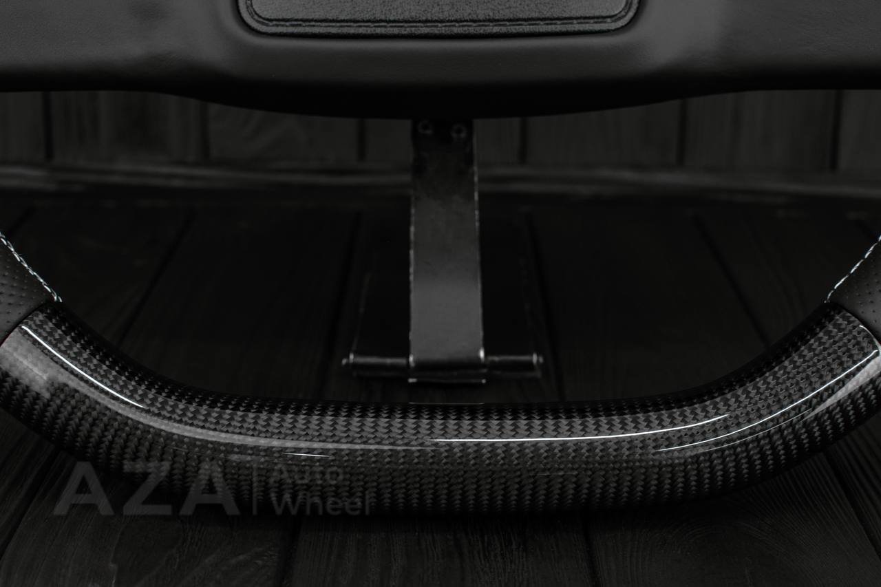 Steering wheel Square Body Silverado GM K5 C10 1973-1987 Blazer Silverado Carbon fiber/Napa/Perforated leather (can be any color stitching and stripe) - Image 11