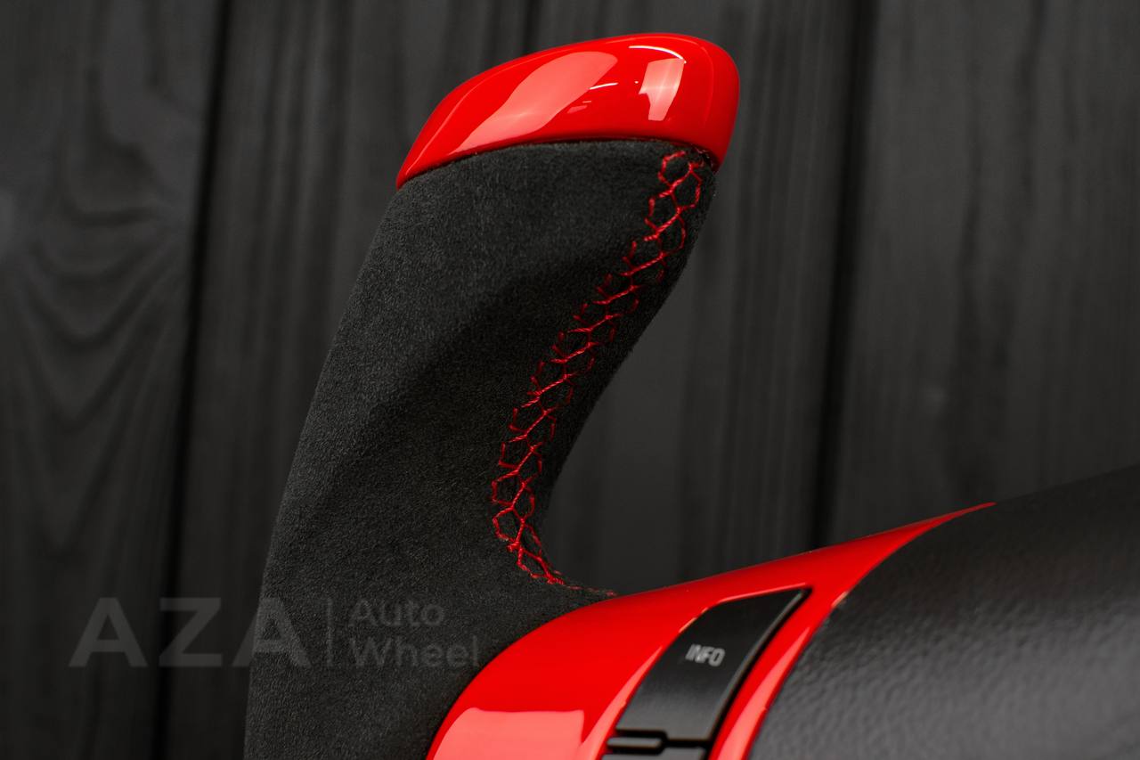 Steering wheel 2006-2011 Corvette C6 Jet style Red gloss/Alcantara - Image 6