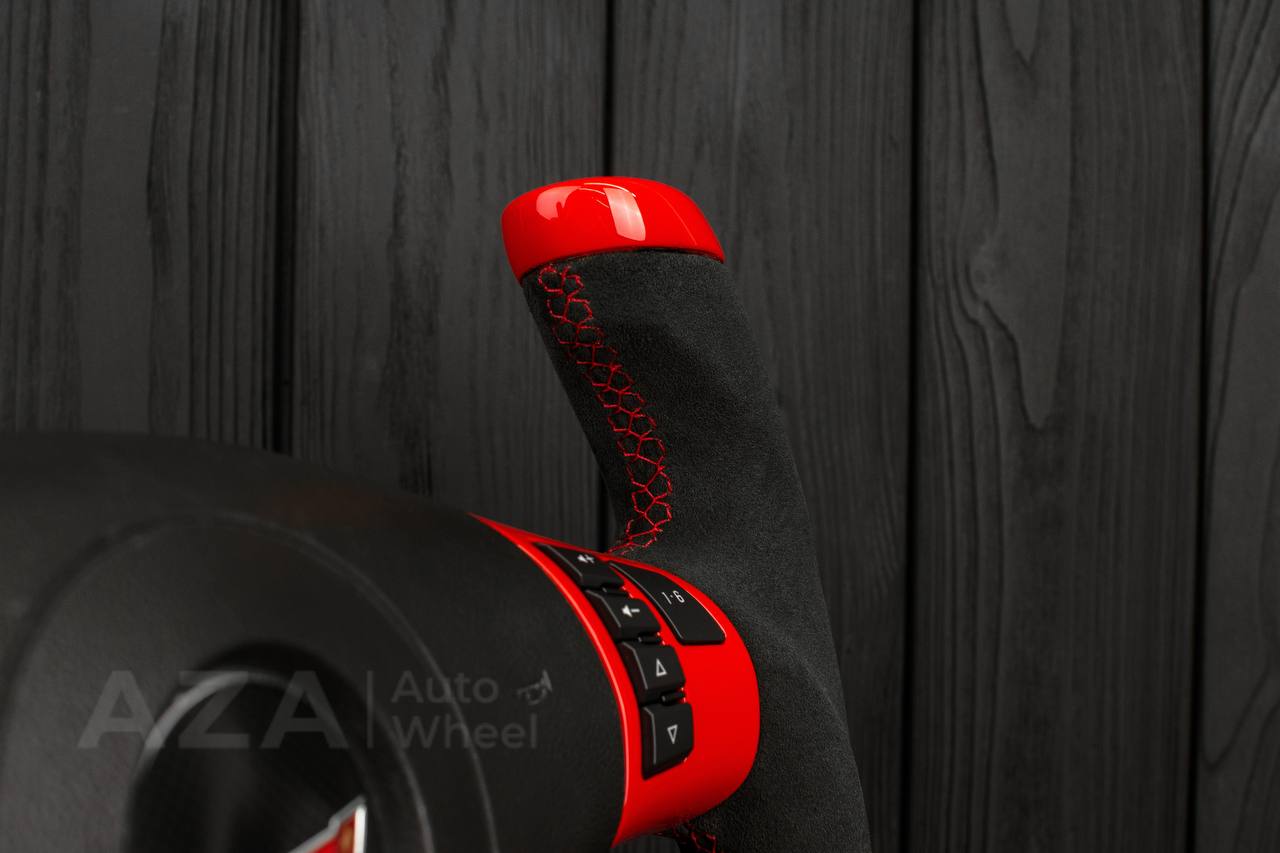 Steering wheel 2006-2011 Corvette C6 Jet style Red gloss/Alcantara - Image 7