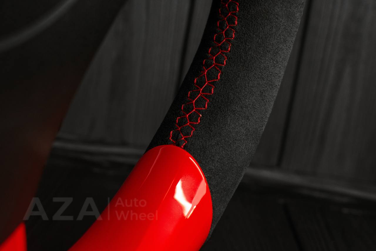 Steering wheel 2006-2011 Corvette C6 Jet style Red gloss/Alcantara - Image 14