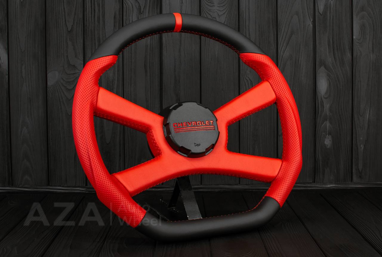 Steering wheel GM, OBS, C/K Silverado, Suburan (1988-1994) Napa/Perforated leather/Red stripe (can be any color) - Image 4