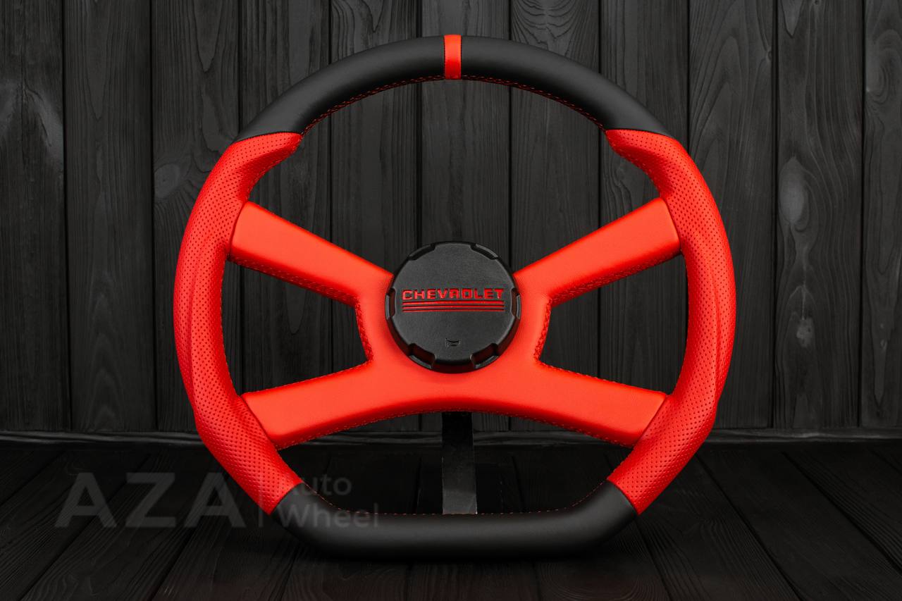 Steering wheel GM, OBS, C/K Silverado, Suburan (1988-1994) Napa/Perforated leather/Red stripe (can be any color)