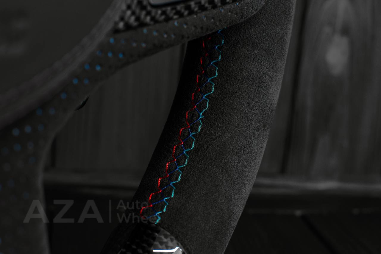 Steering wheel 2017+ BMW F90 M5 G80 M3 M4 M8 X5M X6M X3M X4M Carbon fiber/Perforated leather/M stripe (drivers assist+heated) - Image 16