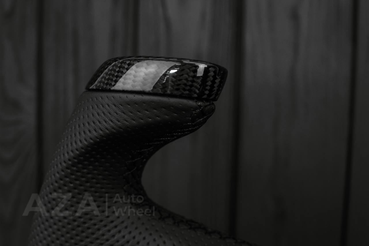 Steering wheel GM Silverado, Sierra, Escalade, Yukon, S10, Blazer, Tahoe, Suburban (1998-2002) Jet style Carbon fiber/Perforated leather - Image 12