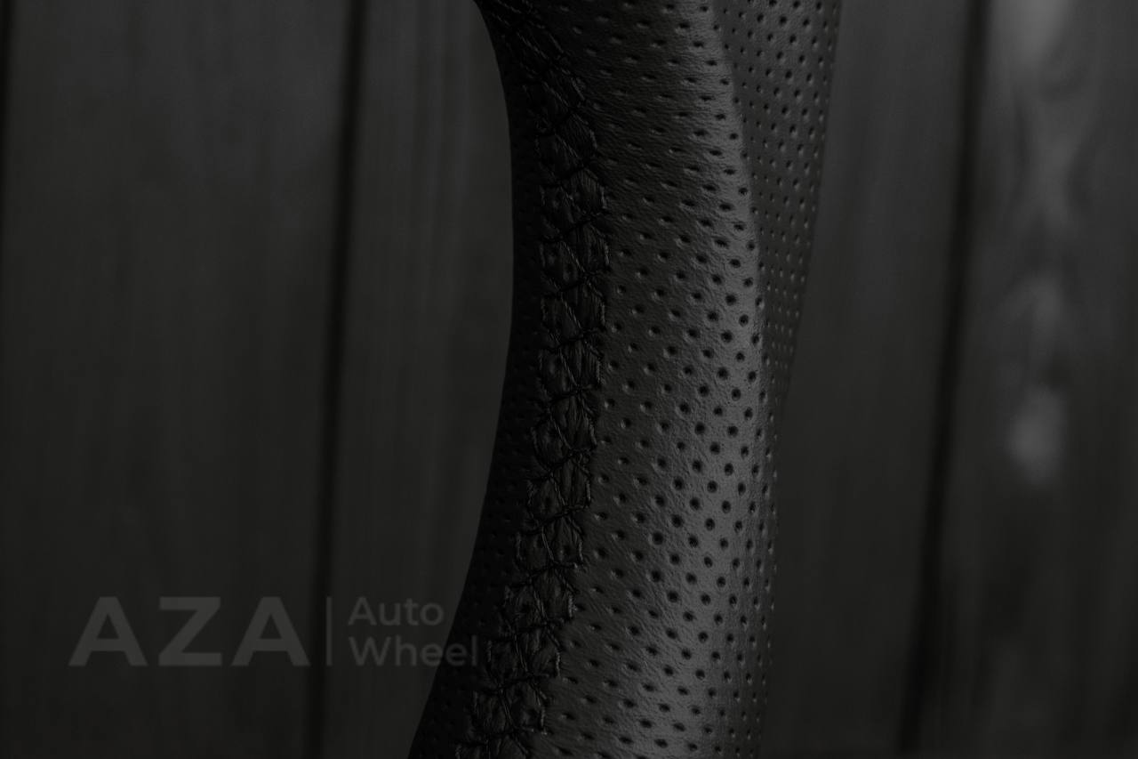 Steering wheel GM Silverado, Sierra, Escalade, Yukon, S10, Blazer, Tahoe, Suburban (1998-2002) Jet style Carbon fiber/Perforated leather - Image 14