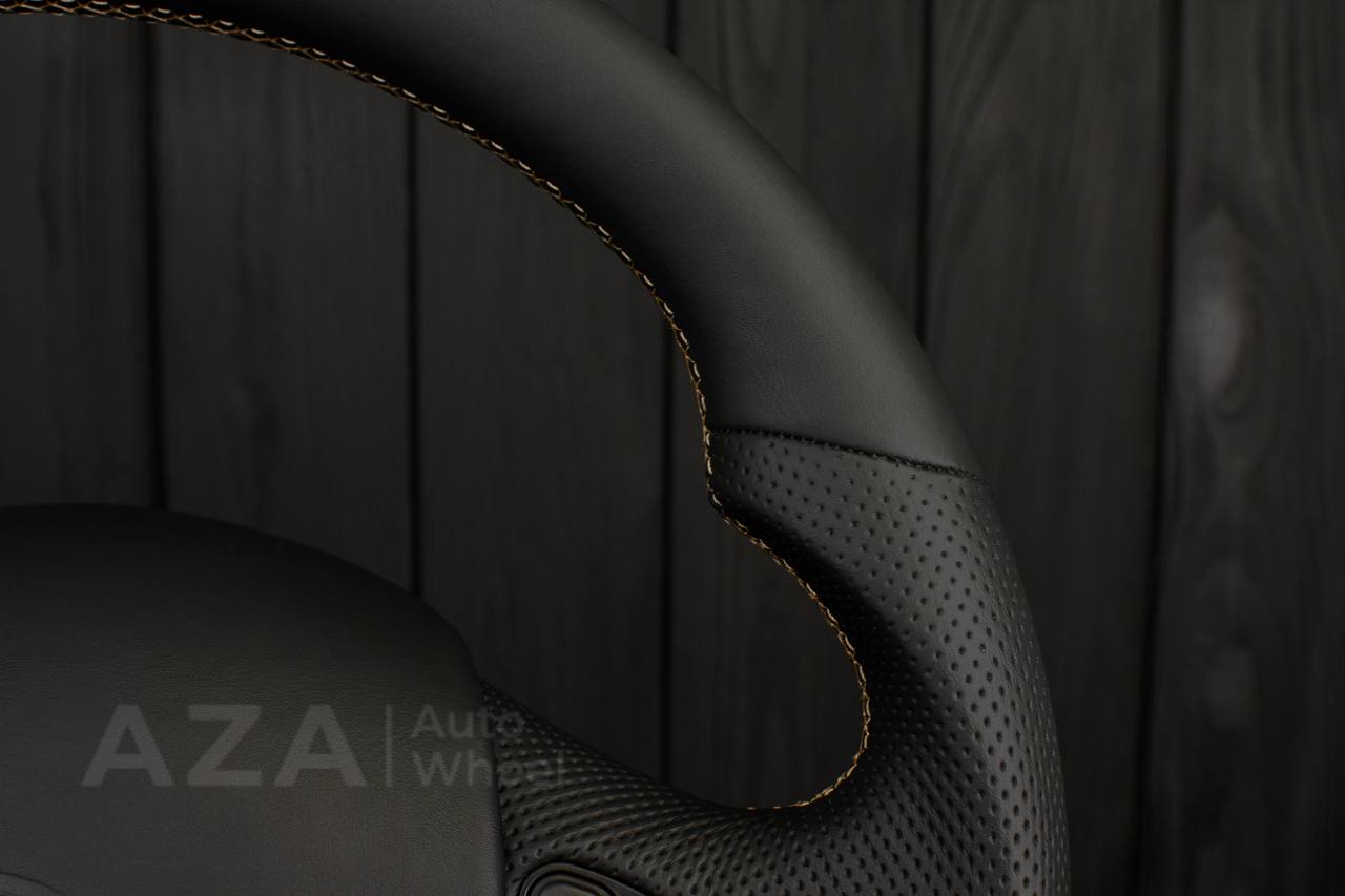 Steering wheel Ford F150/F250/F350 97-2007 Napa/Perforated leather/Tan stitching/Cover - Image 6