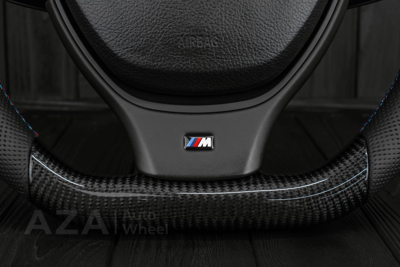 Steering wheel BMW 2011-2016 5/6/7 SERIES Carbon fiber/Genuine leather/M details (can be any color) - Image 7
