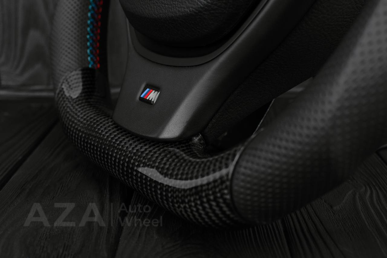 Steering wheel BMW 2011-2016 5/6/7 SERIES Carbon fiber/Genuine leather/M details (can be any color) - Image 8