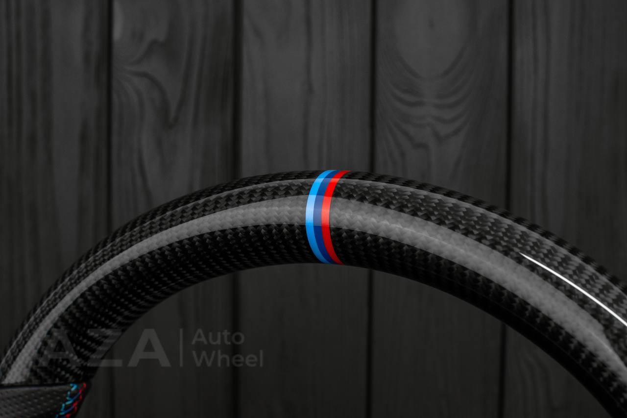 Steering wheel BMW 2011-2016 5/6/7 SERIES Carbon fiber/Genuine leather/M details (can be any color) - Image 11
