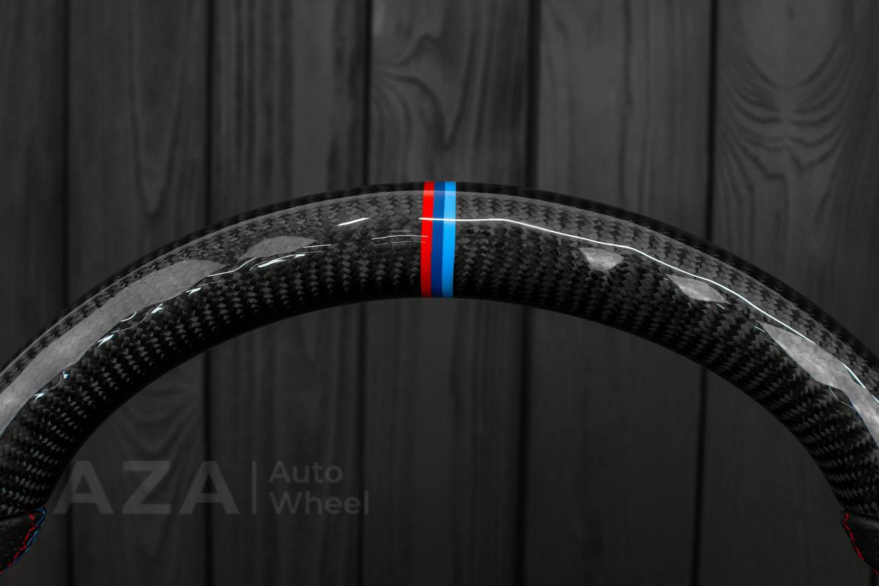 Steering wheel BMW 2011-2016 5/6/7 SERIES Carbon fiber/Genuine leather/M details (can be any color) - Image 12