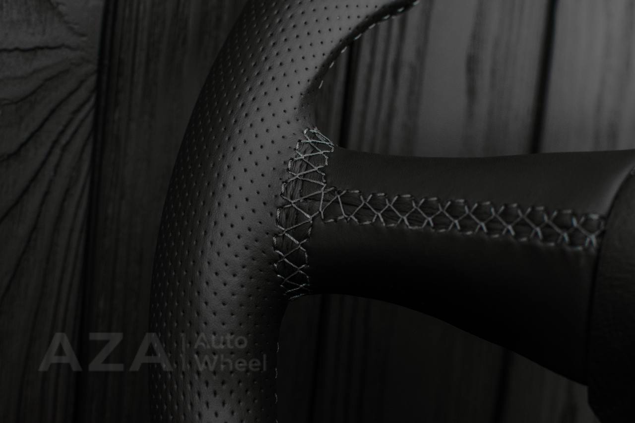 Steering wheel GM, Tahoe, Silverado, Sierra truck (1995-1997) Carbon fiber/Perforated leather/Blue stripe (can be any color) - Image 16