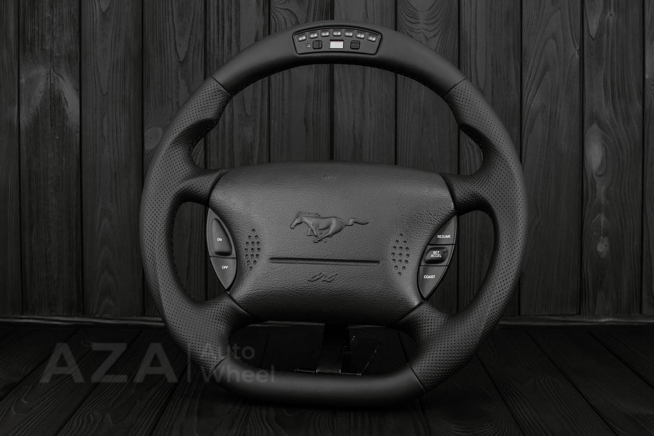 Steering wheel Ford Mustang GT Cobra Napa/Perforated leather/REV DISPLAY - Image 4