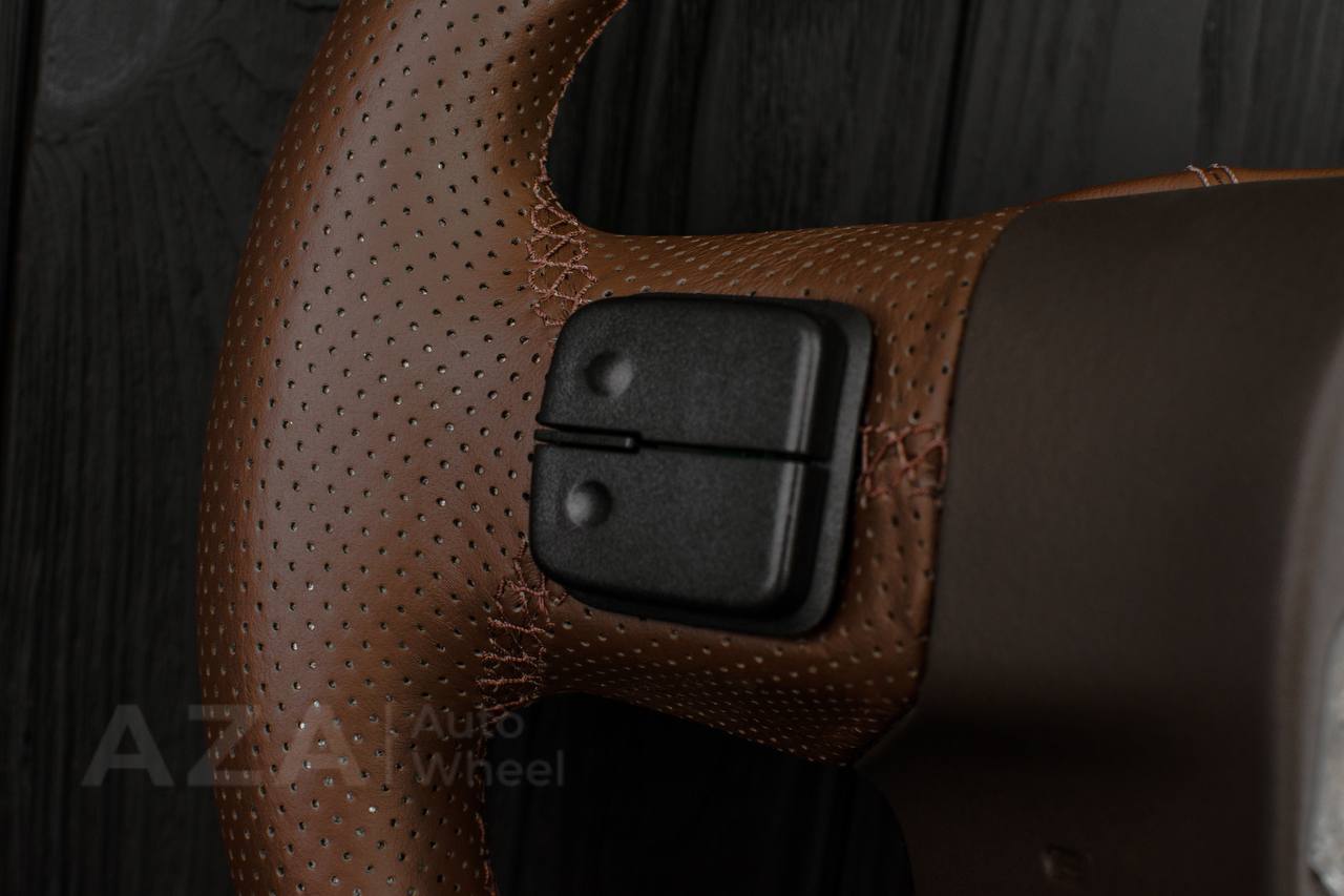 Steering wheel GMC Sierra Silverado Denali 2014-2018 Carbon /Cocoa leather/ Leather cover + bow tie/ Heated - Image 15