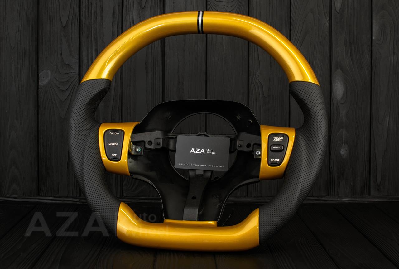 Steering wheel Plymouth/Chrysler Prowler/Inka GOLD /Perforated leather/Silver stripe - Image 3