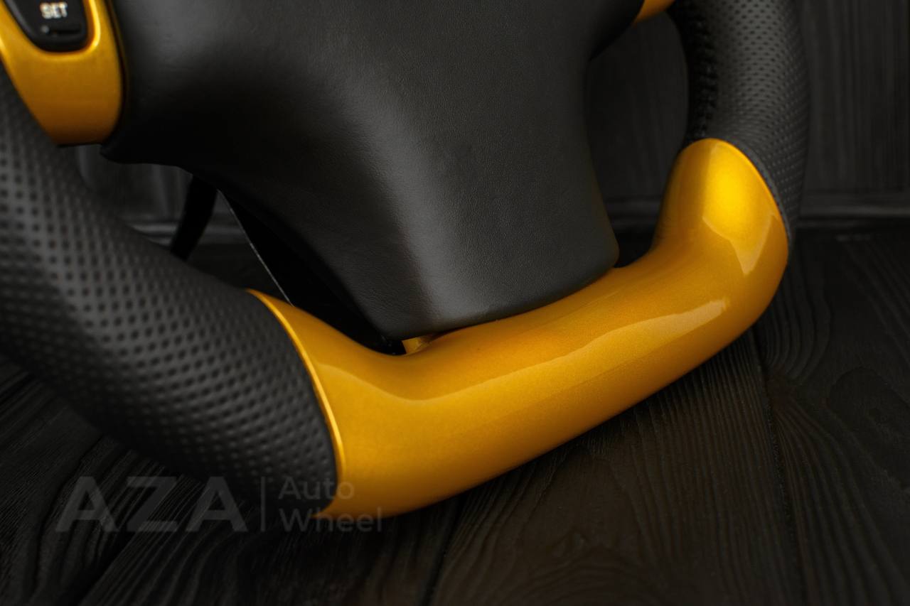 Steering wheel Plymouth/Chrysler Prowler/Inka GOLD /Perforated leather/Silver stripe - Image 7
