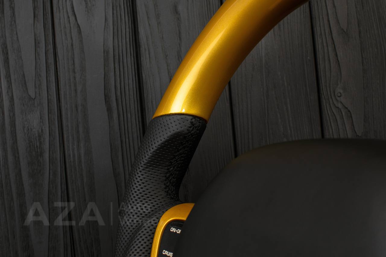 Steering wheel Plymouth/Chrysler Prowler/Inka GOLD /Perforated leather/Silver stripe - Image 8