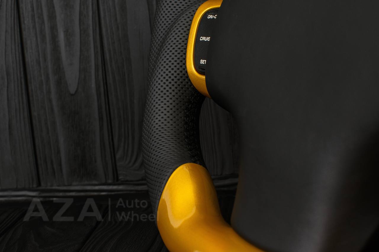Steering wheel Plymouth/Chrysler Prowler/Inka GOLD /Perforated leather/Silver stripe - Image 9