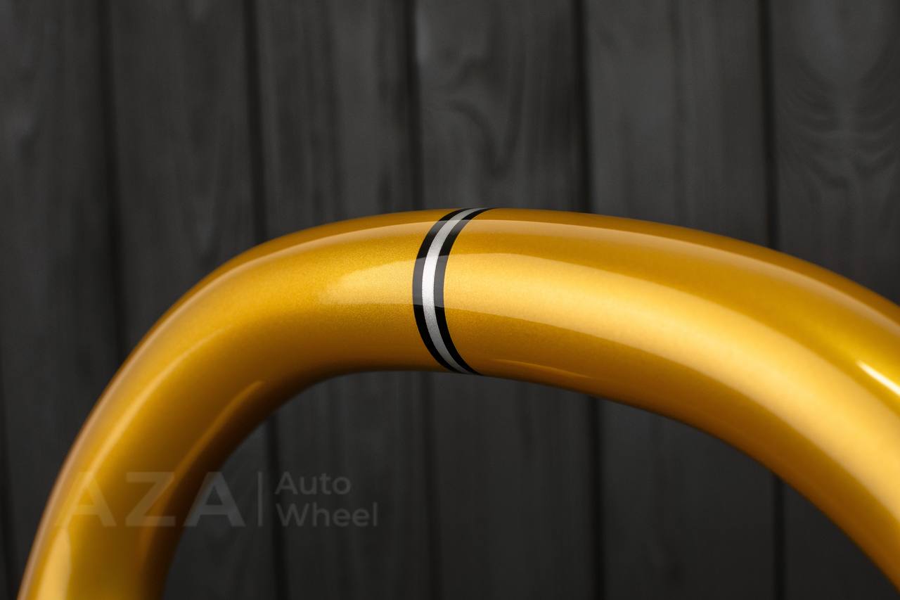 Steering wheel Plymouth/Chrysler Prowler/Inka GOLD /Perforated leather/Silver stripe - Image 10
